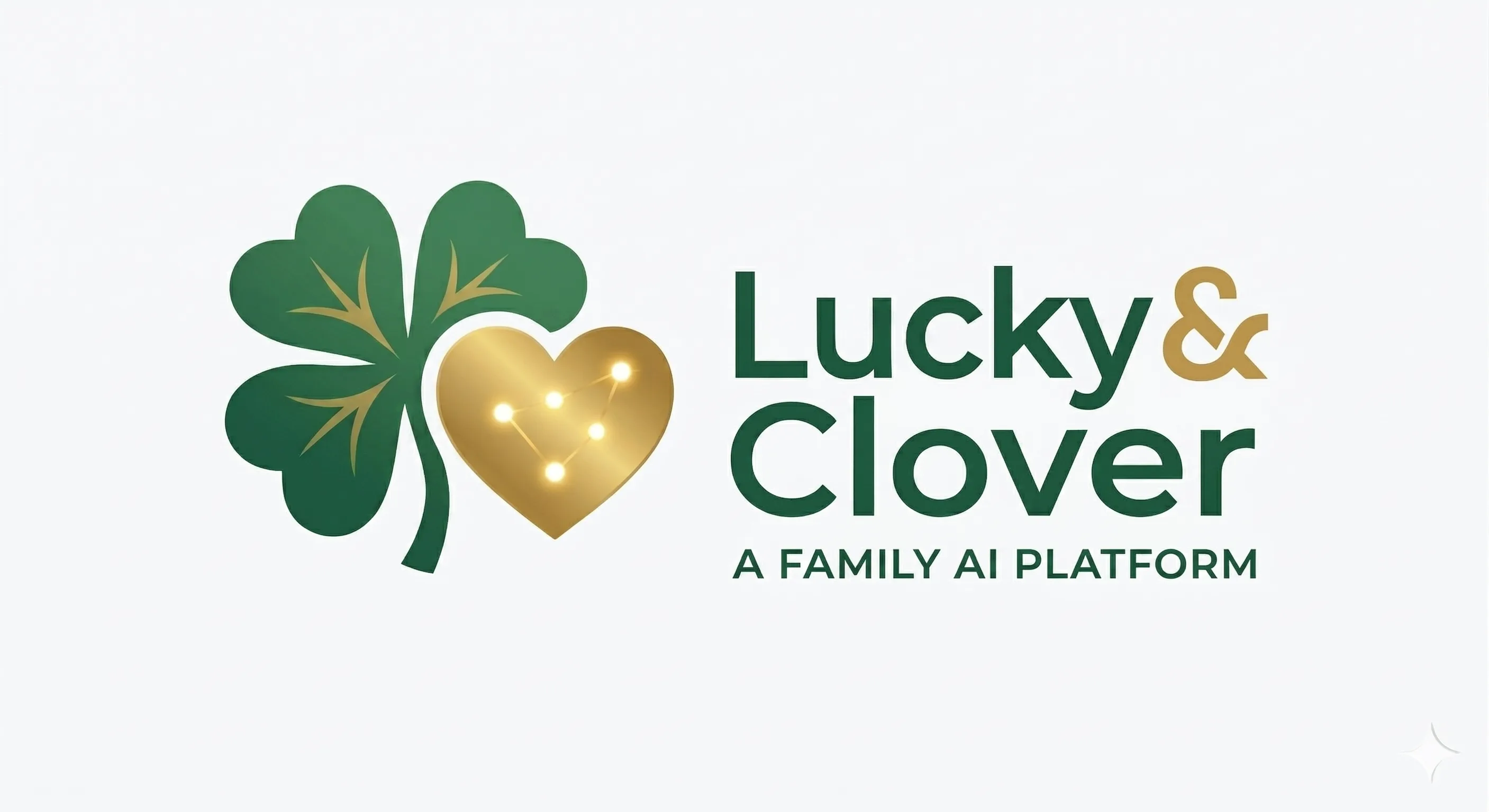 Lucky and Clover brand mark for a family AI platform